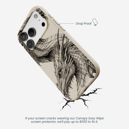 London Fog Twin Dragons iPhone 17 Pro Case