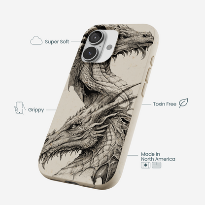 London Fog Twin Dragons iPhone 17 Case