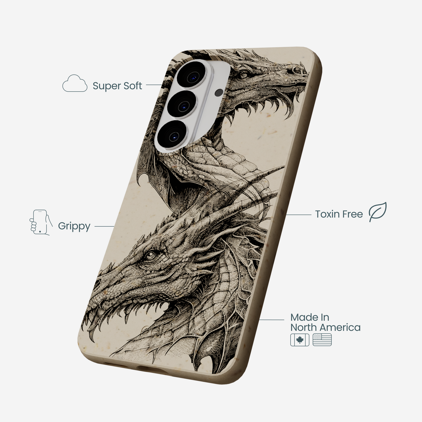 London Fog Twin Dragons Samsung Galaxy S26 Case