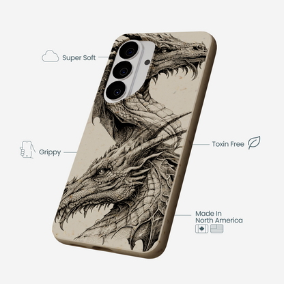 London Fog Twin Dragons Samsung Galaxy S26 Case