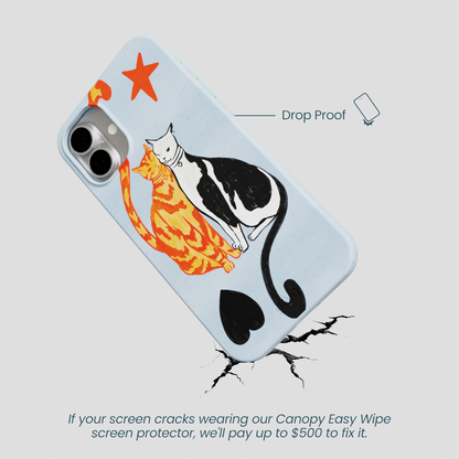 Powder Blue Twins iPhone 16 Plus Case