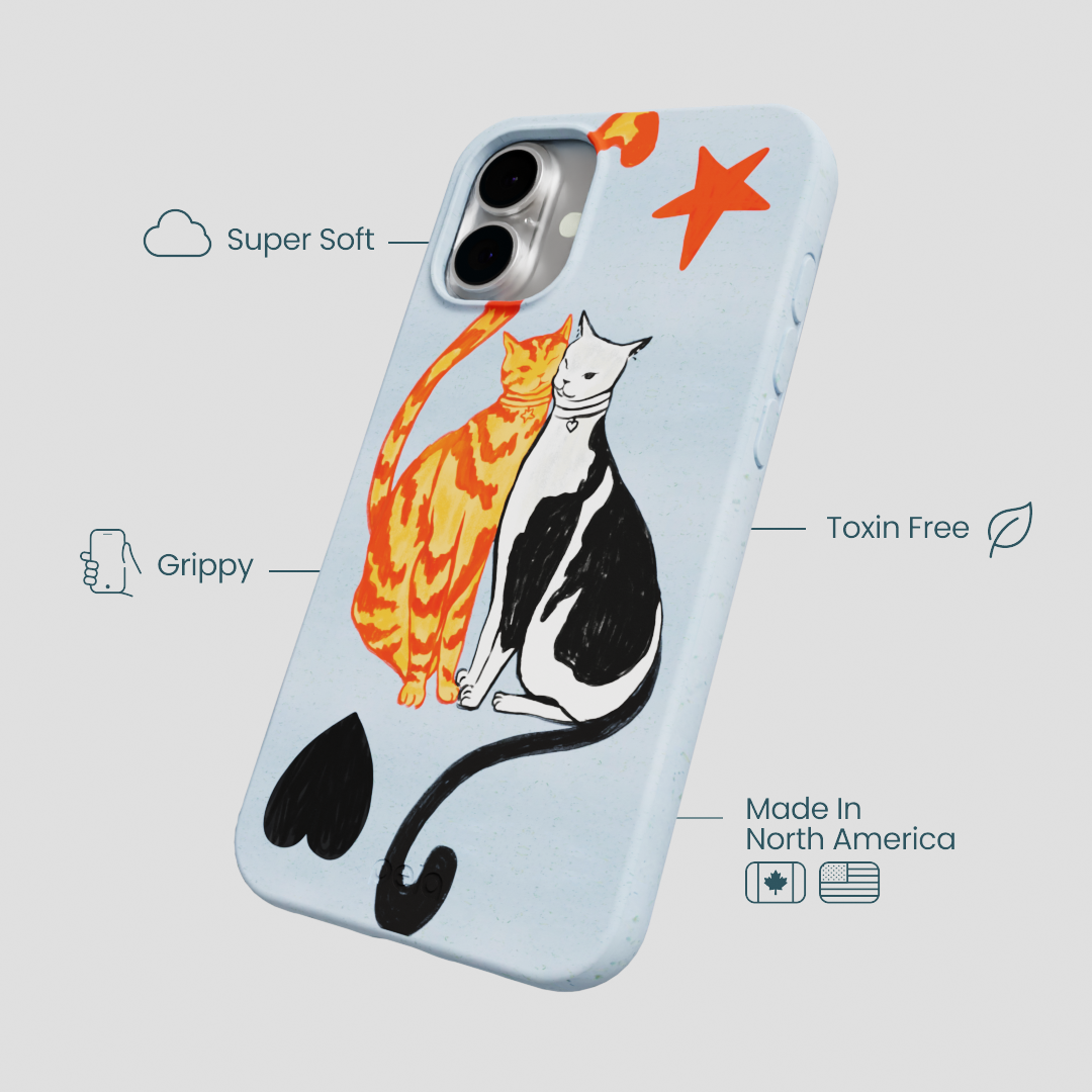 Powder Blue Twins iPhone 16 Plus Case