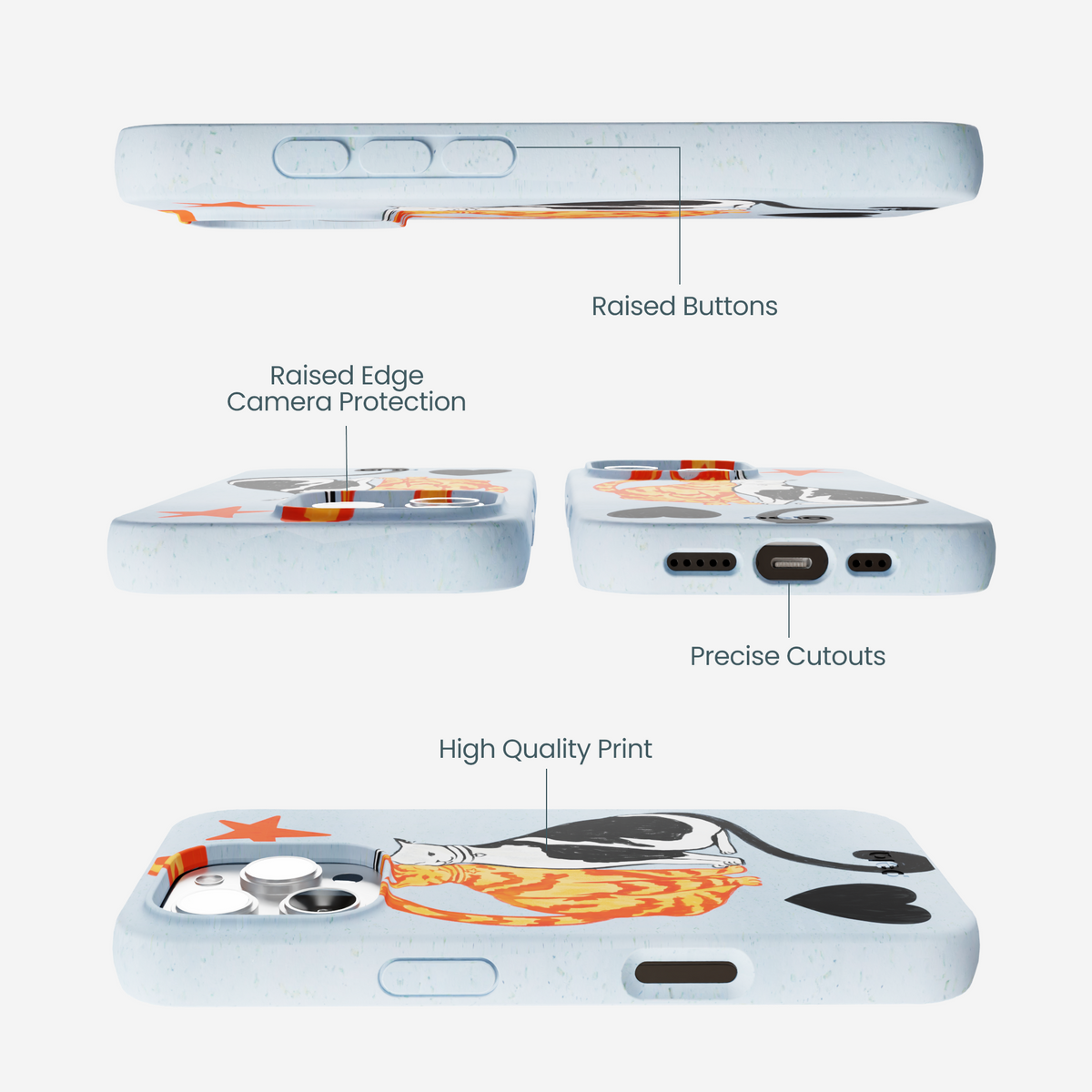 Powder Blue Twins iPhone 16 Pro Max Case