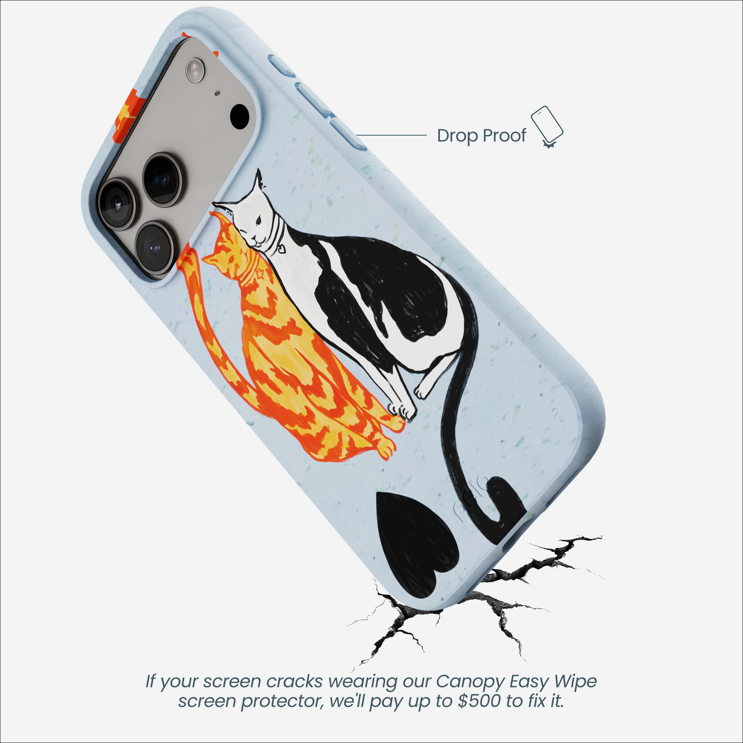 Powder Blue Twins iPhone 17 Pro Max Case