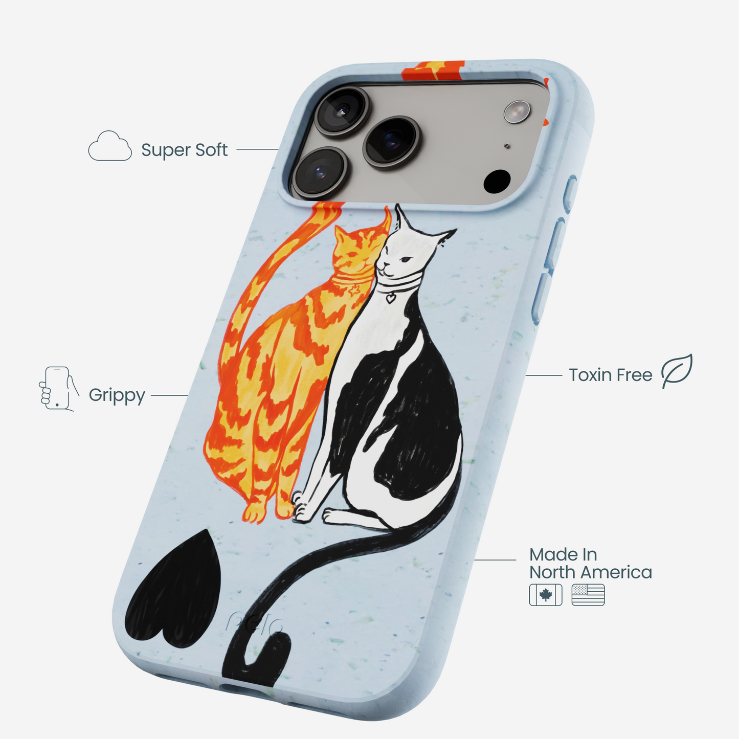 Powder Blue Twins iPhone 17 Pro Max Case