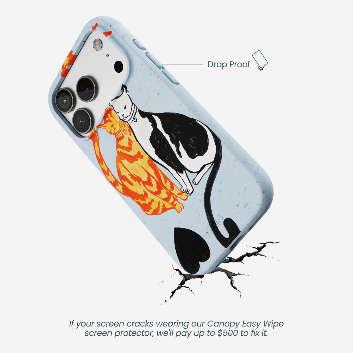 Powder Blue Twins iPhone 17 Pro Case