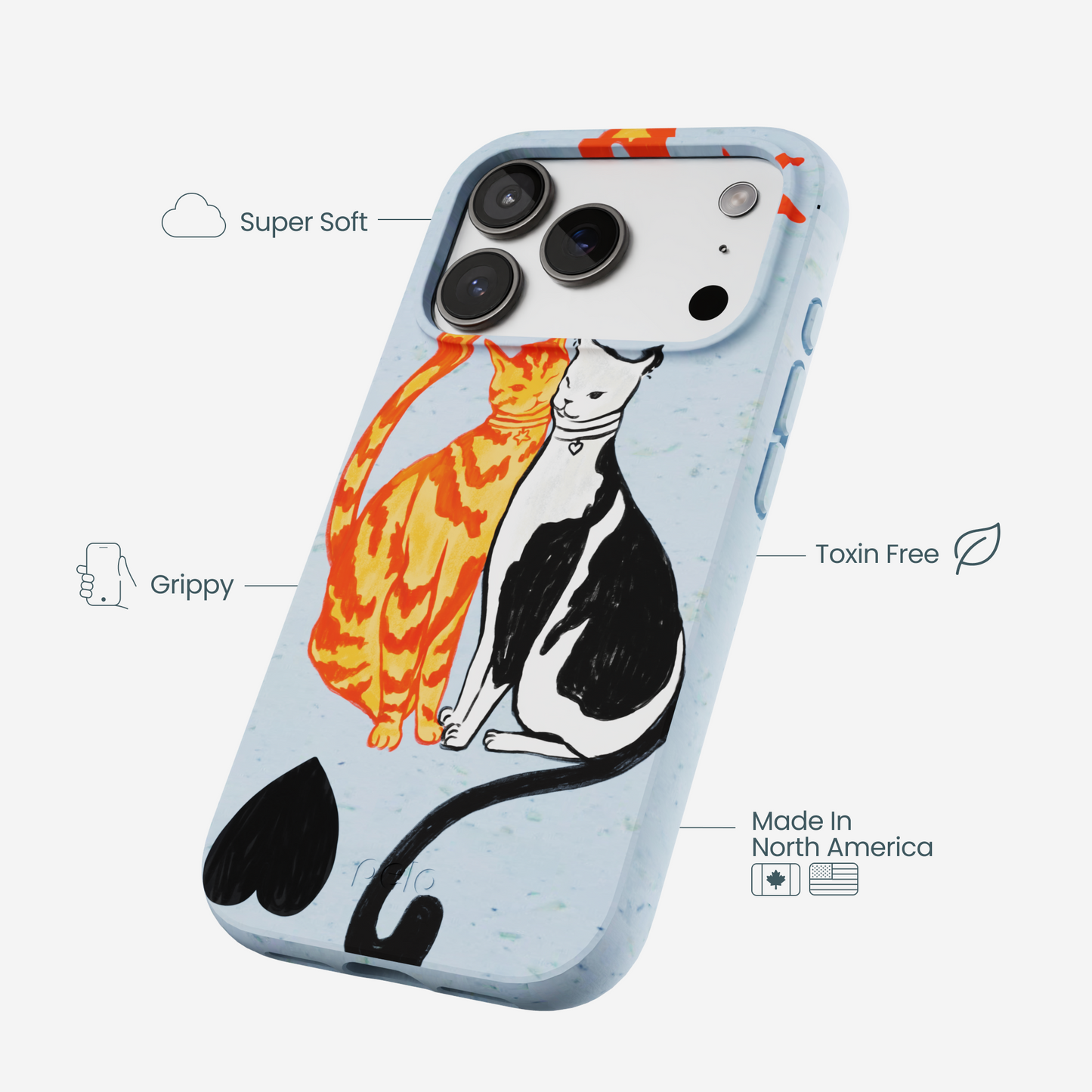 Powder Blue Twins iPhone 17 Pro Case