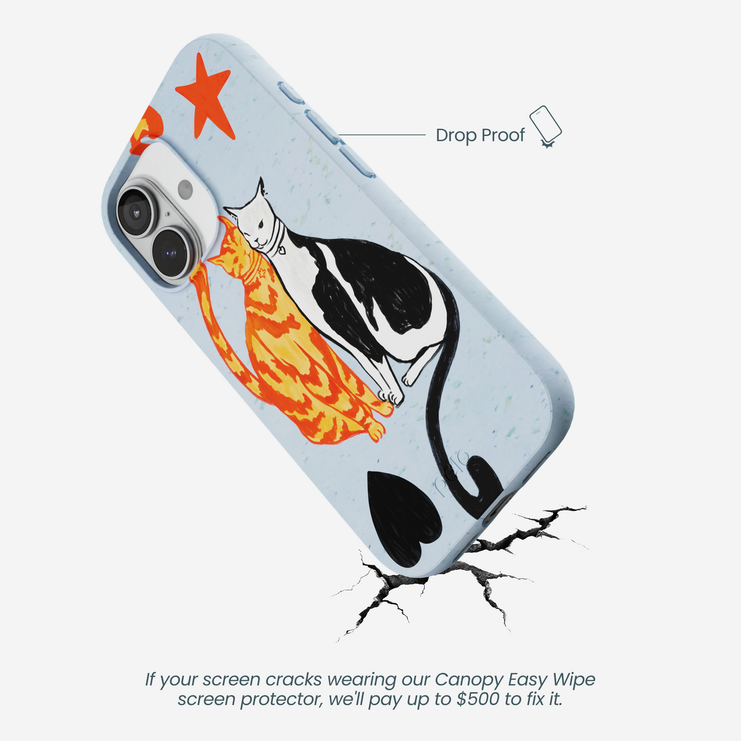 Powder Blue Twins iPhone 17 Case