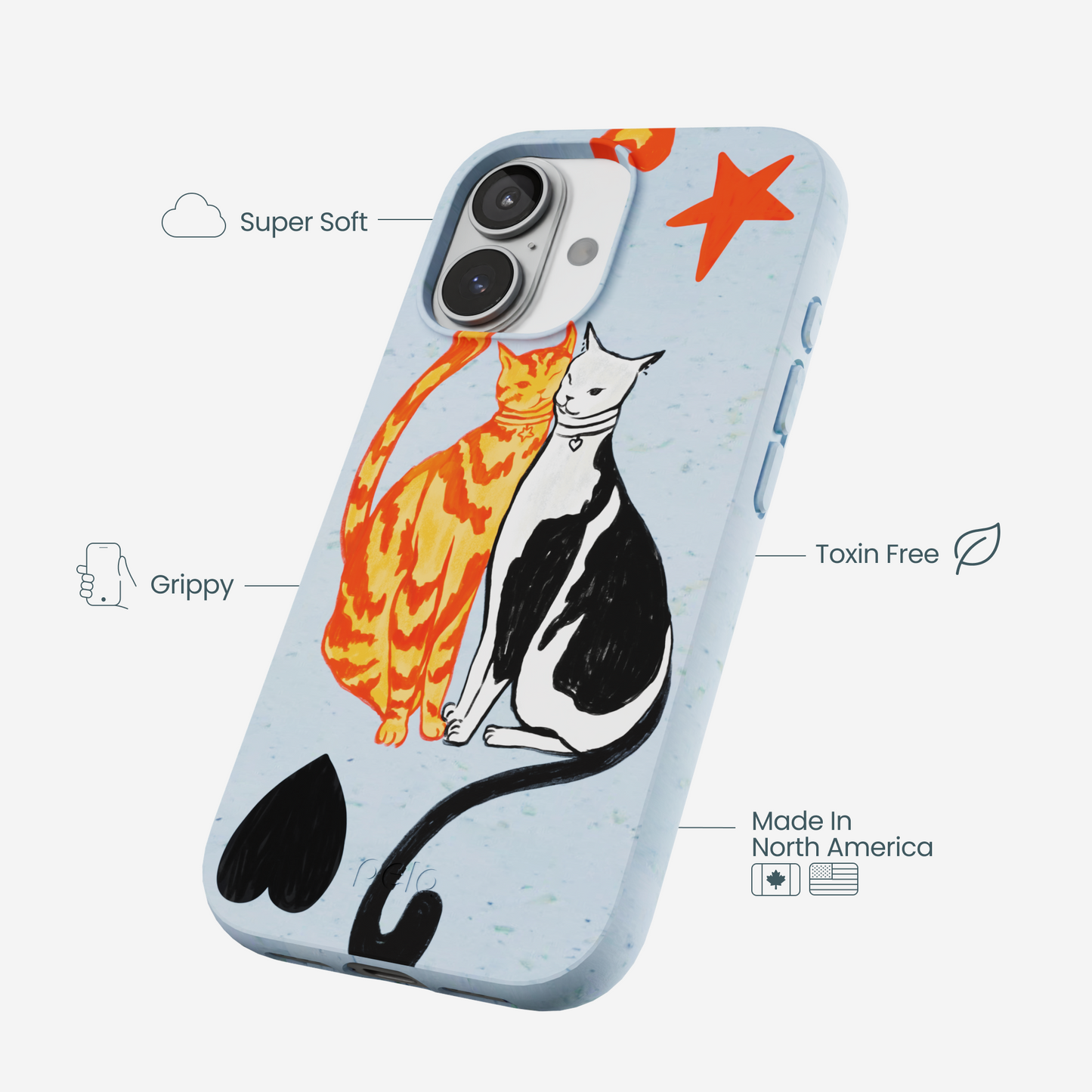 Powder Blue Twins iPhone 17 Case