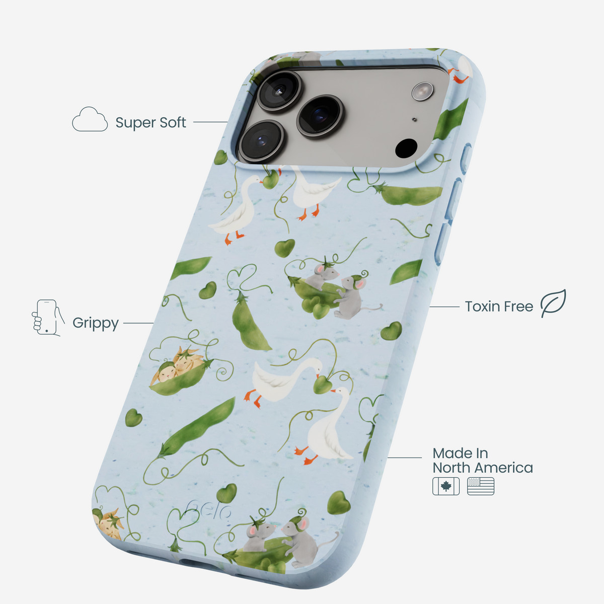 Powder Blue Two Peas in a Pod iPhone 17 Pro Max Case