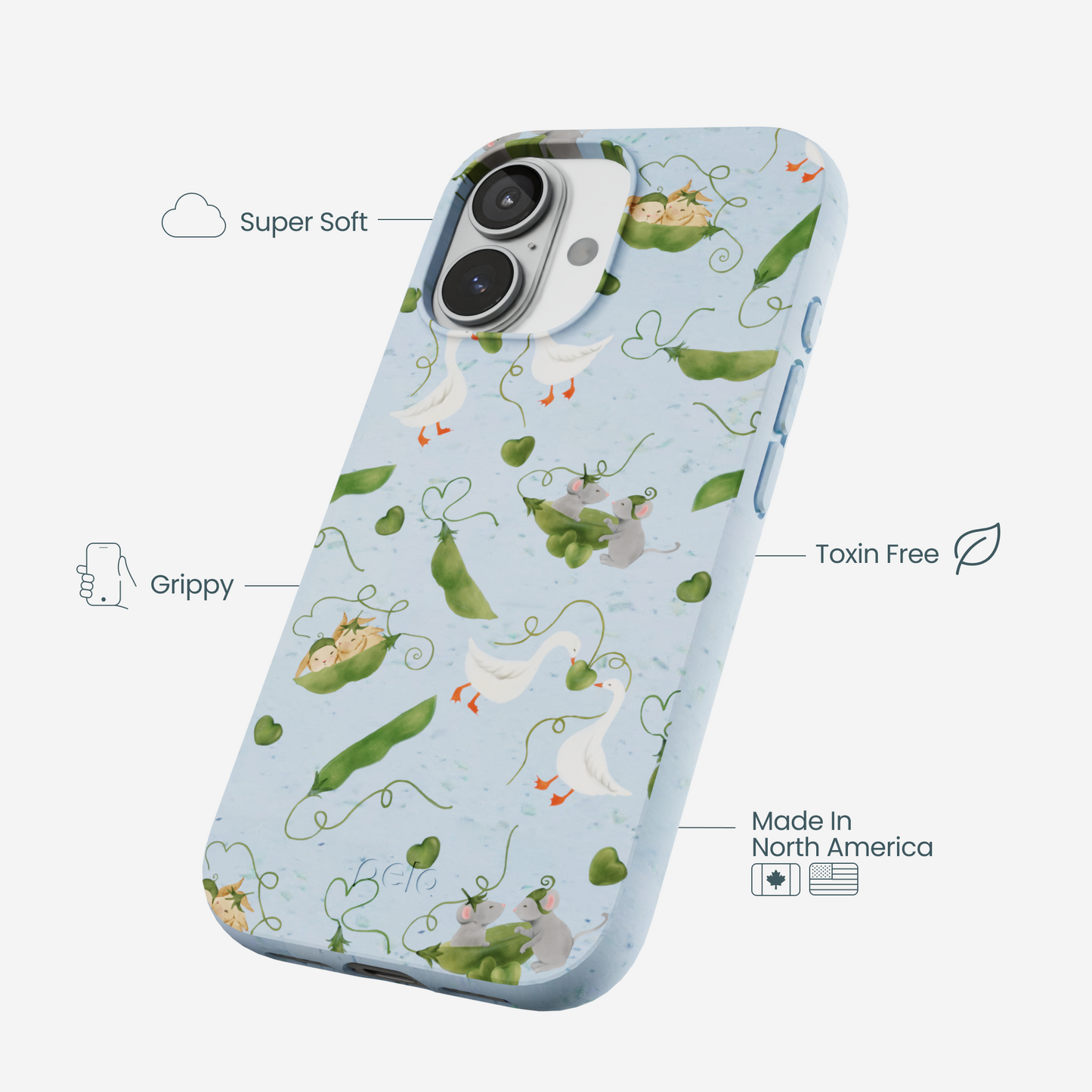 Powder Blue Two Peas in a Pod iPhone 17 Case