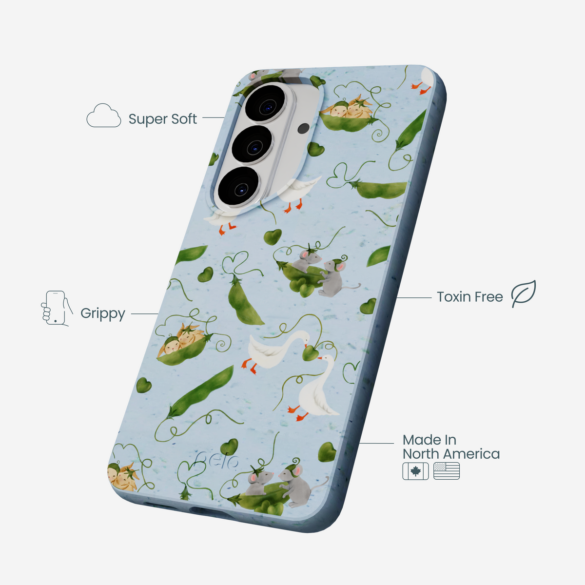 Powder Blue Two Peas in a Pod Samsung Galaxy S26 Case