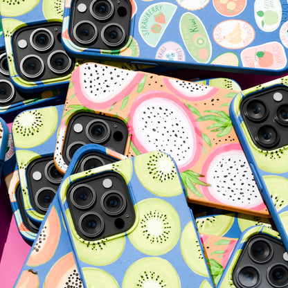 Electric Blue Juicy Papayas Google Pixel 10/10 Pro Case