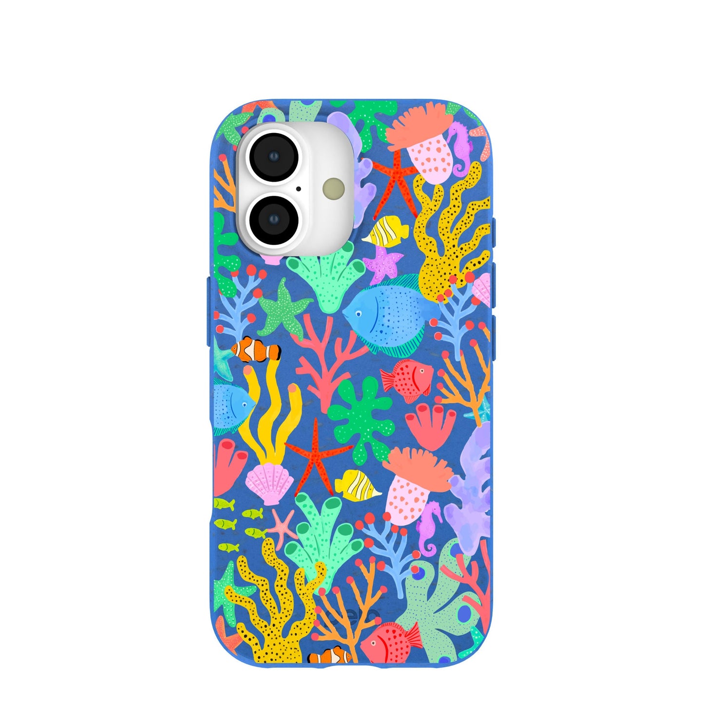Electric Blue Underwater Blooms iPhone 17 Case