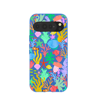 Electric Blue Underwater Blooms Google Pixel 10 Pro XL Case