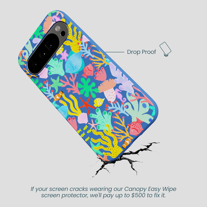 Electric Blue Underwater Blooms Google Pixel 10 Pro XL Case