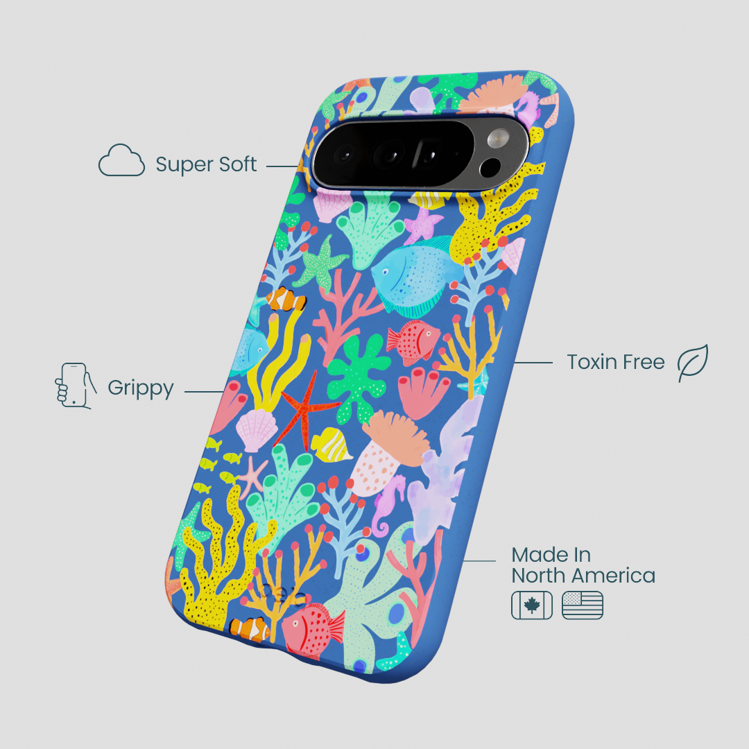 Electric Blue Underwater Blooms Google Pixel 10 Pro XL Case