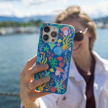 Electric Blue Underwater Blooms Google Pixel 10/10 Pro Case