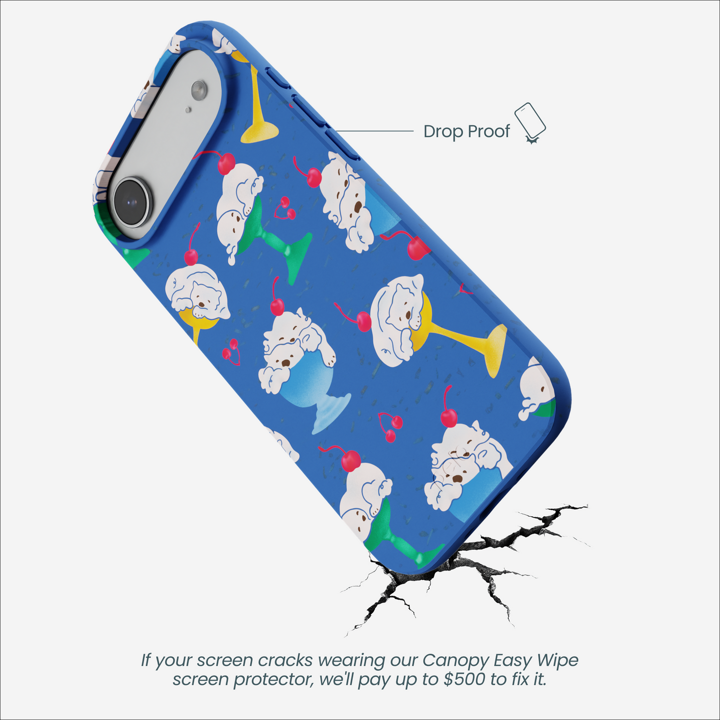 Electric Blue Vanilla Bear iPhone Air Case