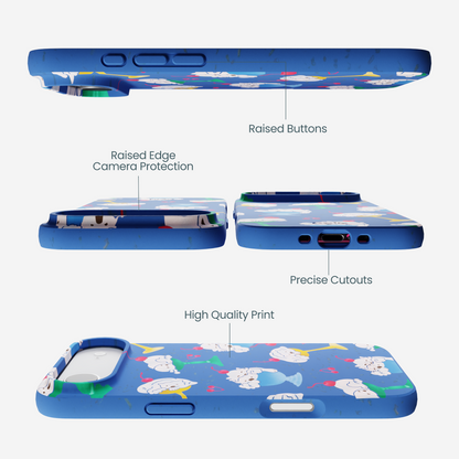 Electric Blue Vanilla Bear iPhone Air Case