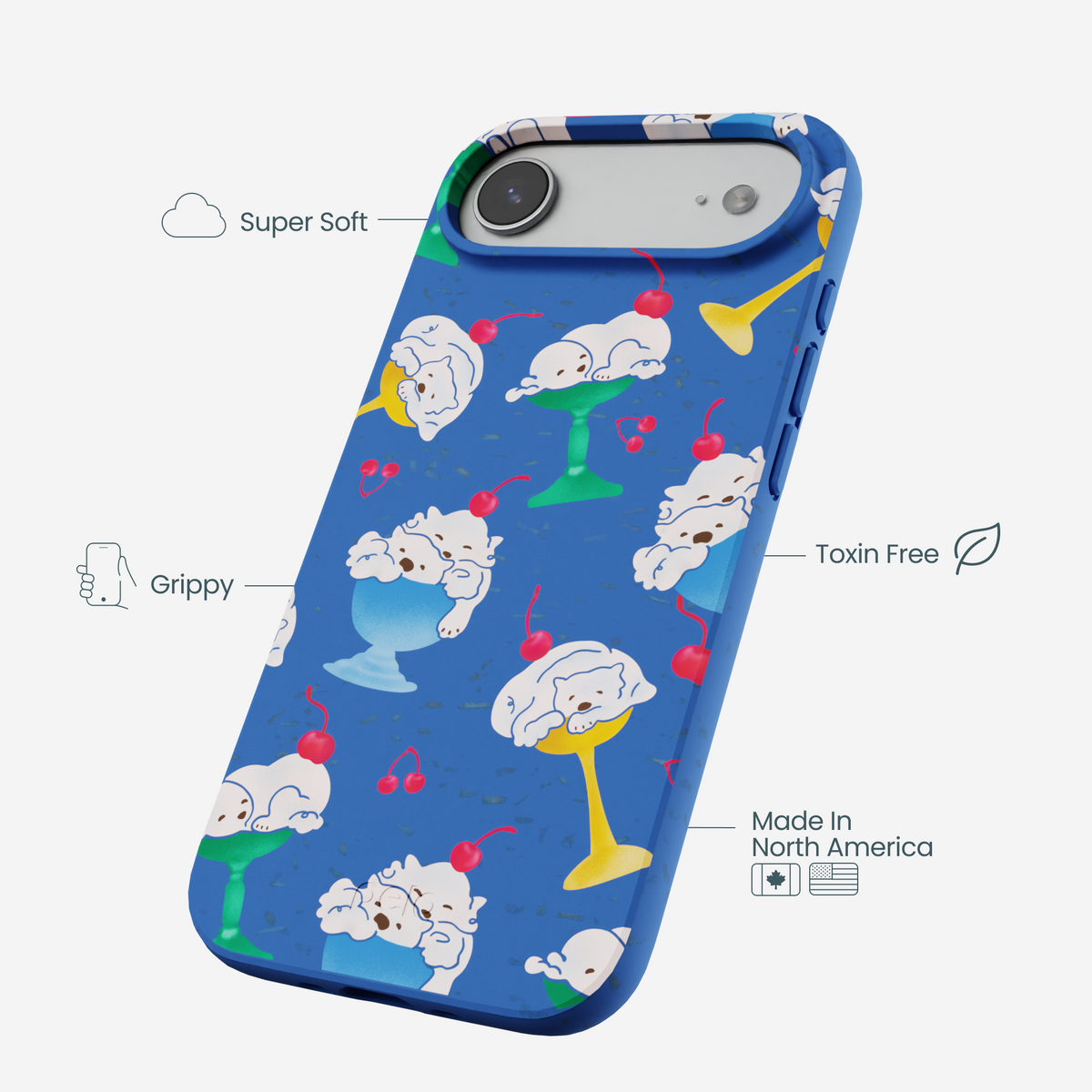 Electric Blue Vanilla Bear iPhone Air Case
