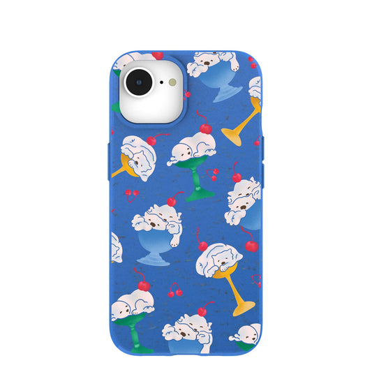 Electric Blue Vanilla Bear iPhone 16e/17e Case