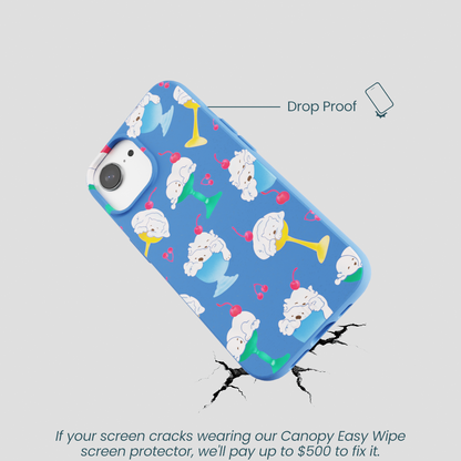 Electric Blue Vanilla Bear iPhone 16e/17e Case