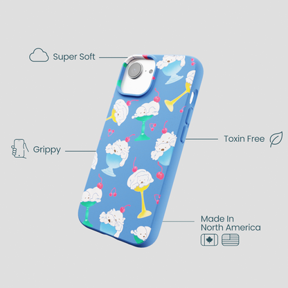 Electric Blue Vanilla Bear iPhone 16e/17e Case
