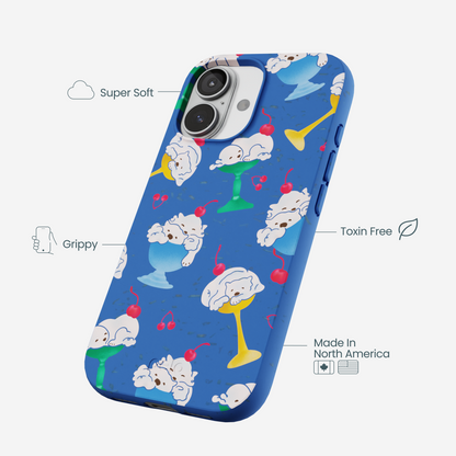 Electric Blue Vanilla Bear iPhone 17 Case