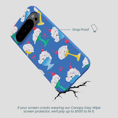 Electric Blue Vanilla Bear Google Pixel 10 Pro XL Case