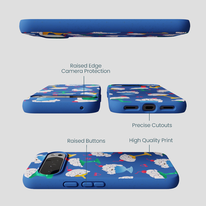 Electric Blue Vanilla Bear Google Pixel 10 Pro XL Case