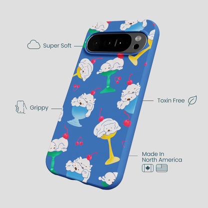 Electric Blue Vanilla Bear Google Pixel 10 Pro XL Case