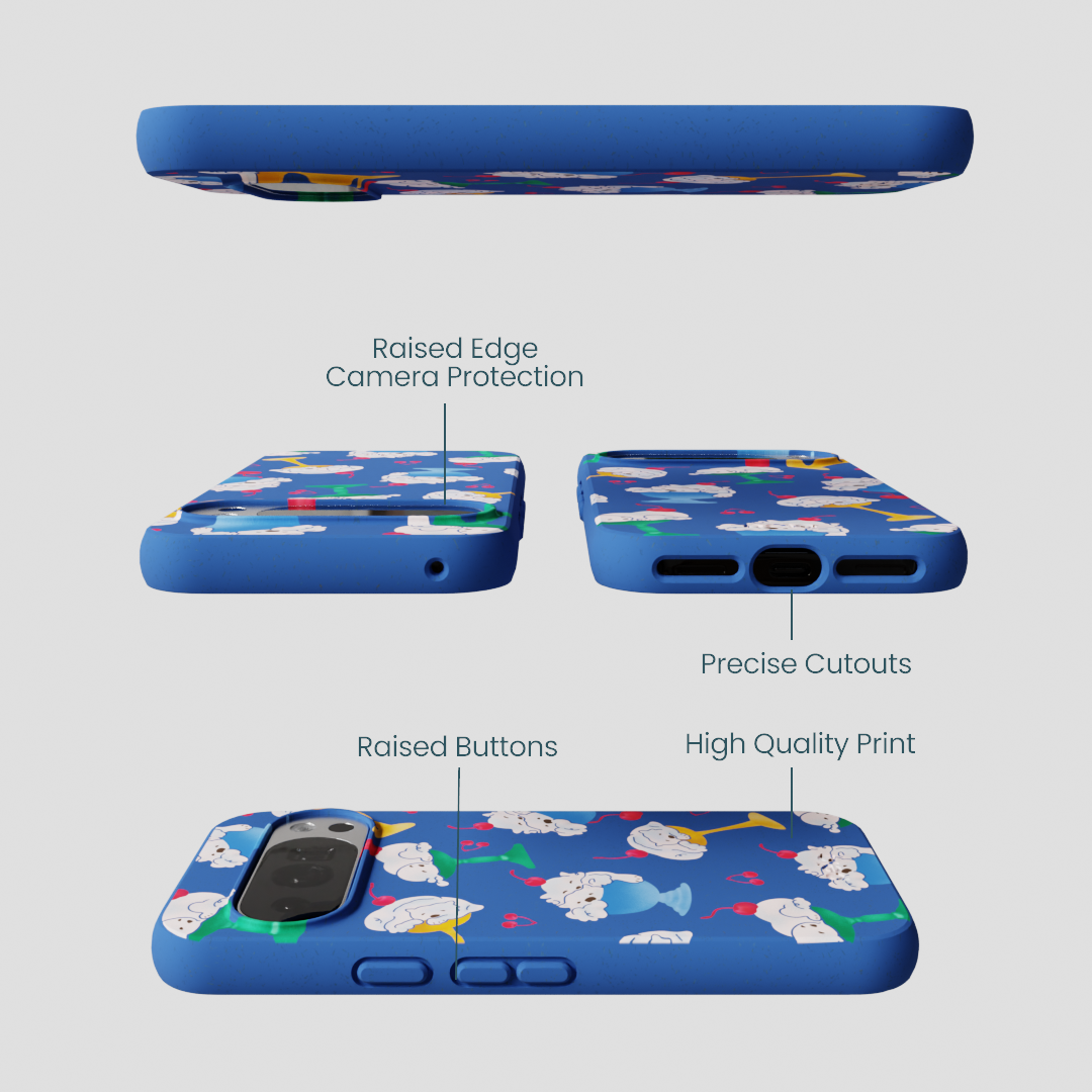 Electric Blue Vanilla Bear Google Pixel 10/10 Pro Case