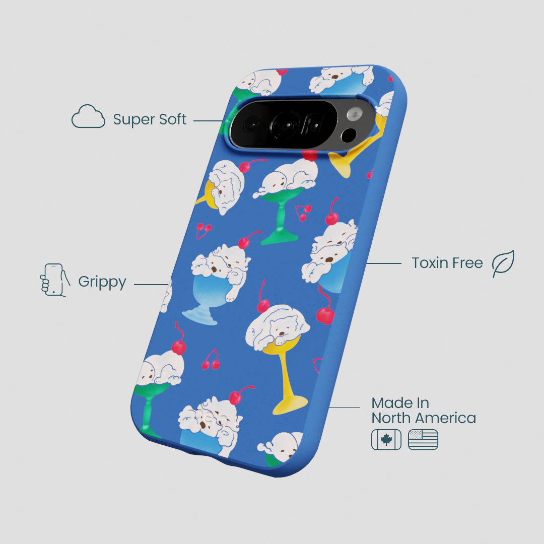 Electric Blue Vanilla Bear Google Pixel 10/10 Pro Case
