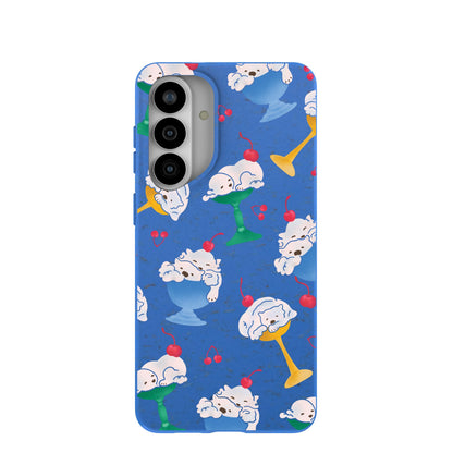 Electric Blue Vanilla Bear Samsung Galaxy S26+(Plus) Case