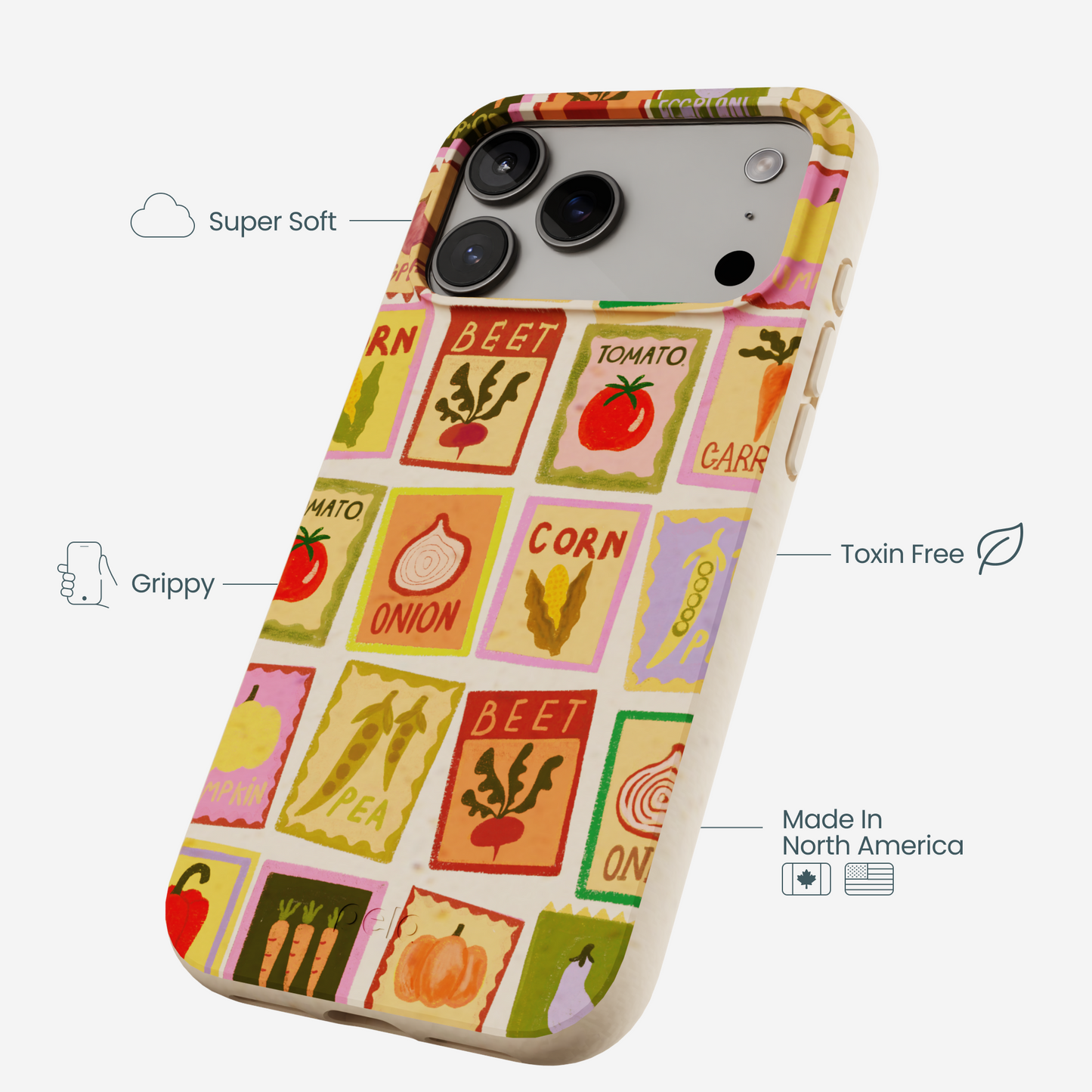 Seashell Veggie Packets iPhone 17 Pro Max Case