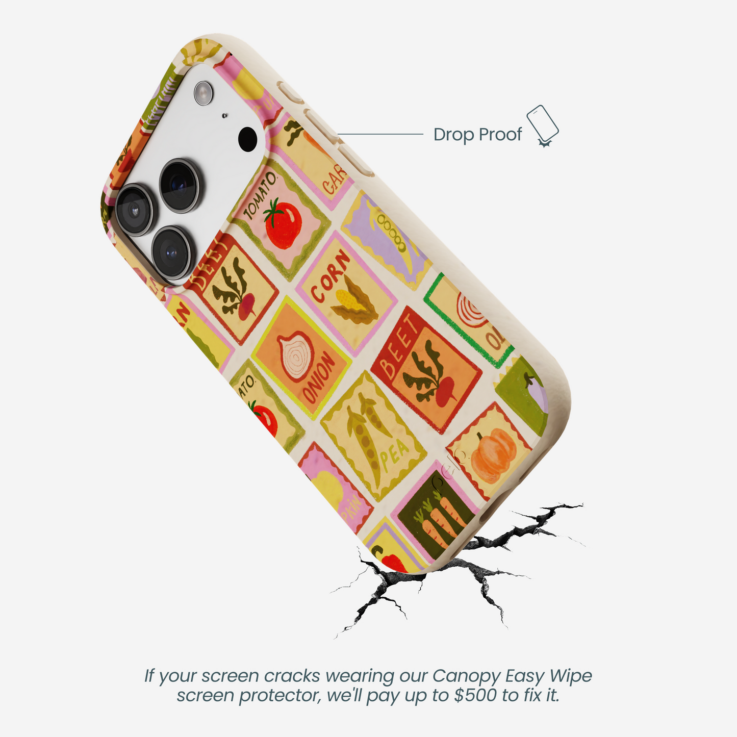 Seashell Veggie Packets iPhone 17 Pro Case