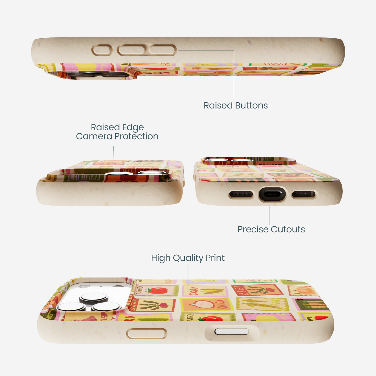 Seashell Veggie Packets iPhone 17 Pro Case
