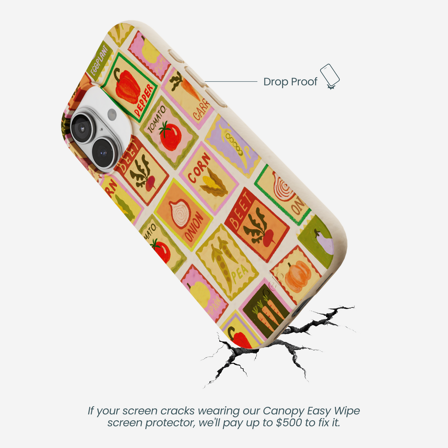 Seashell Veggie Packets iPhone 17 Case