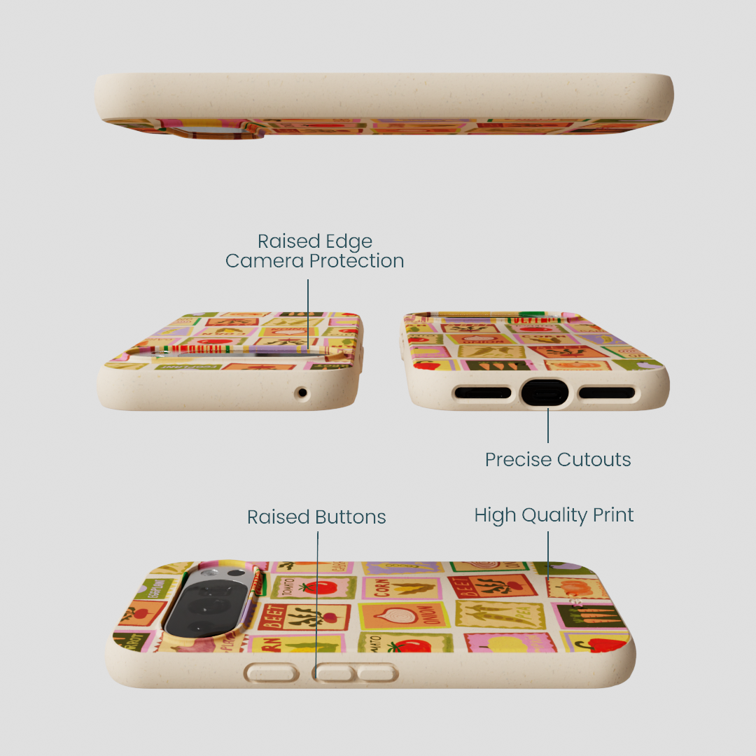 Seashell Veggie Packets Google Pixel 10/10 Pro Case