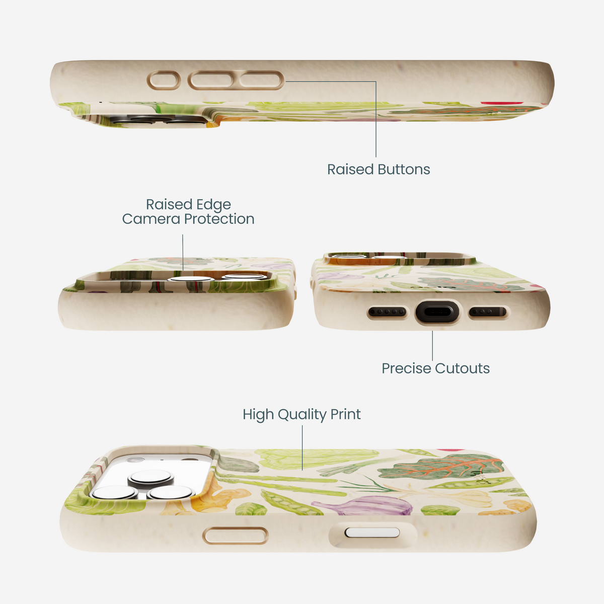 Seashell Veggie Patch iPhone 17 Pro Case