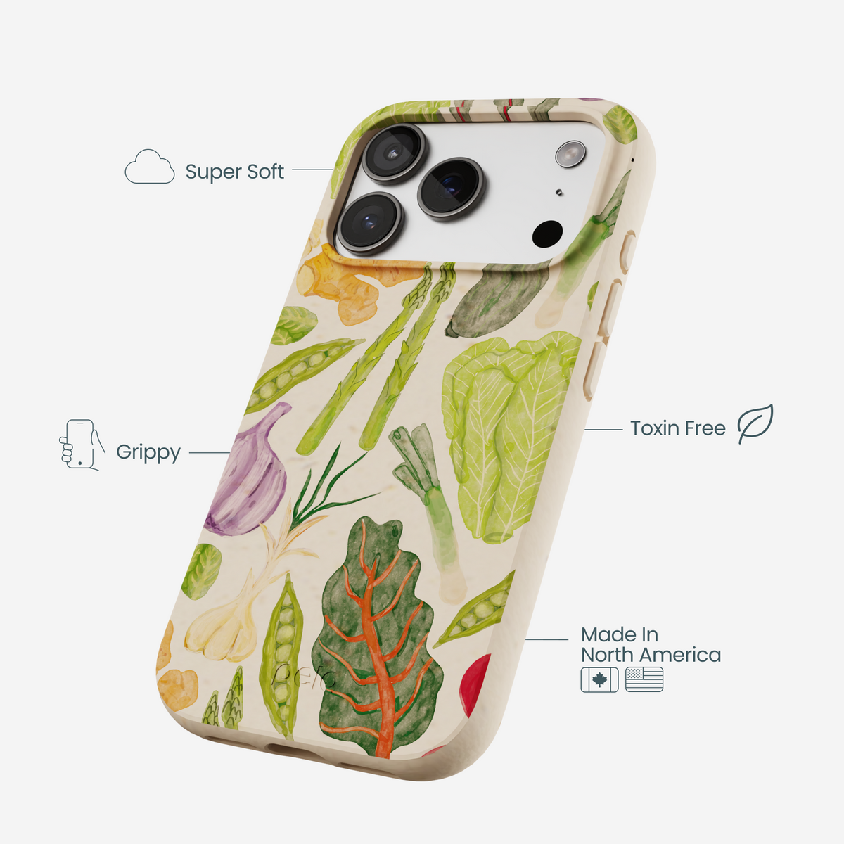 Seashell Veggie Patch iPhone 17 Pro Case