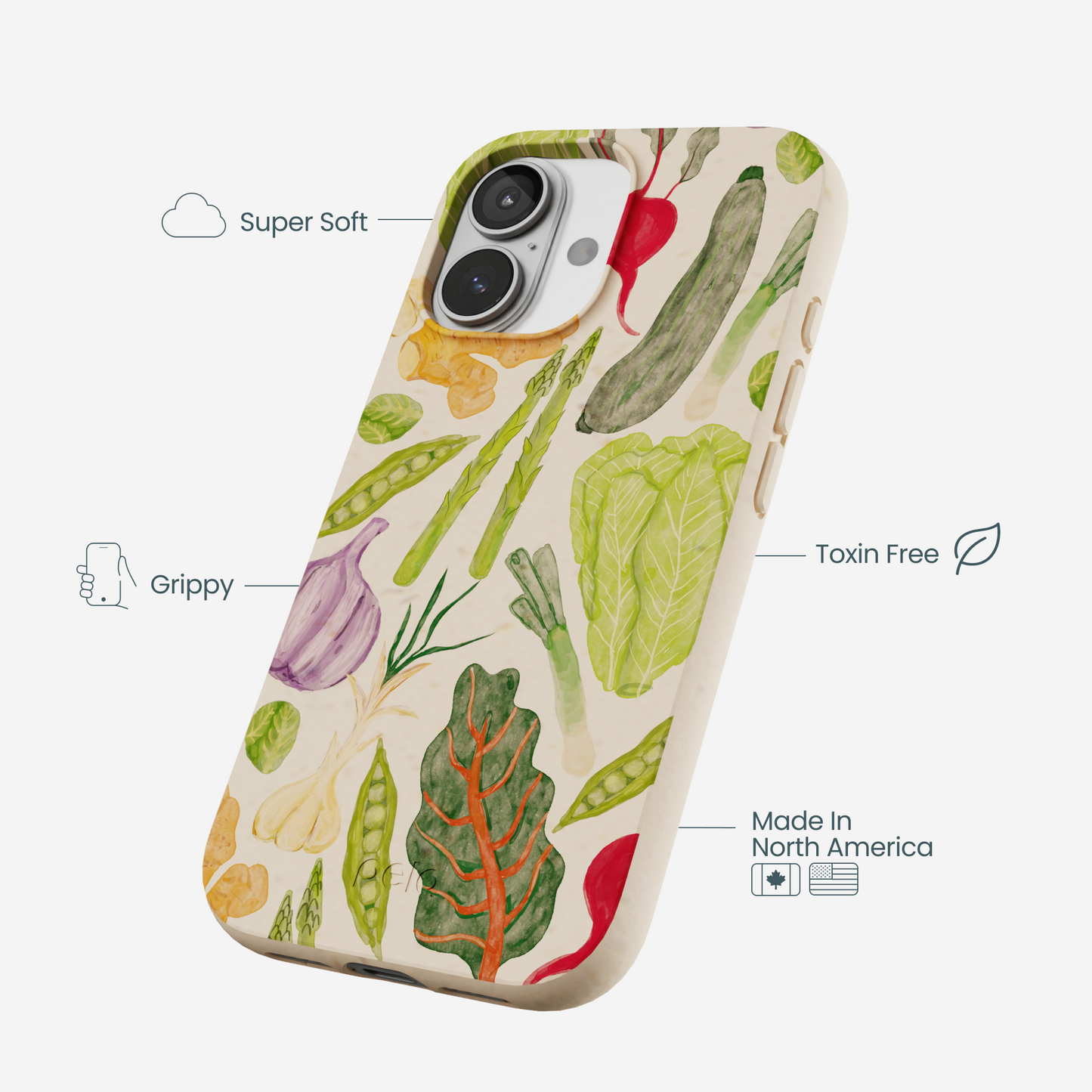 Seashell Veggie Patch iPhone 17 Case