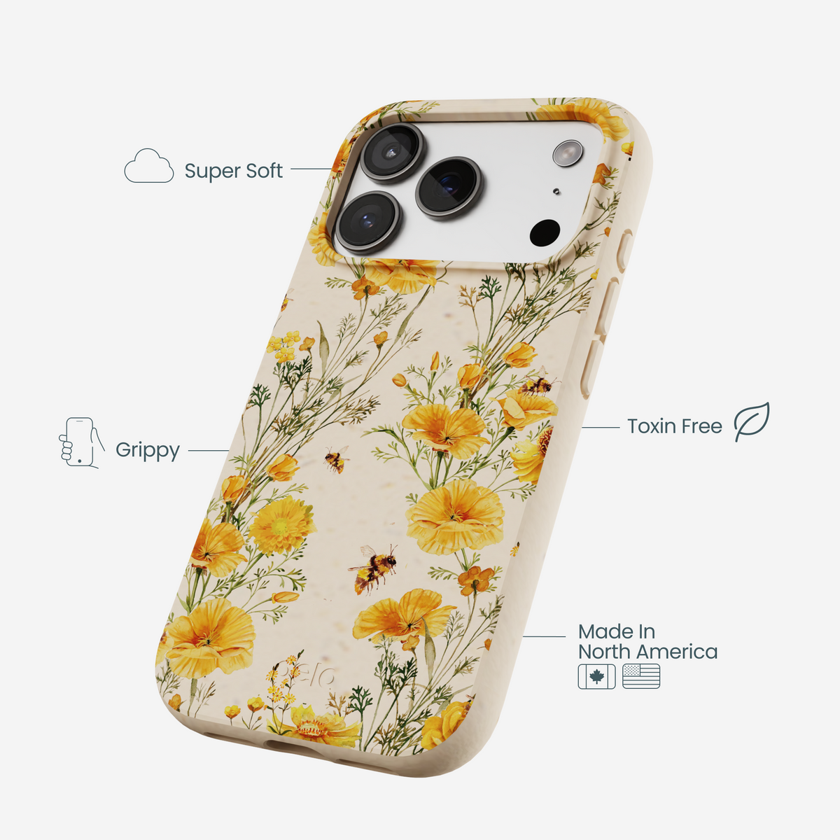 Seashell Vintage Bee iPhone 17 Pro Case