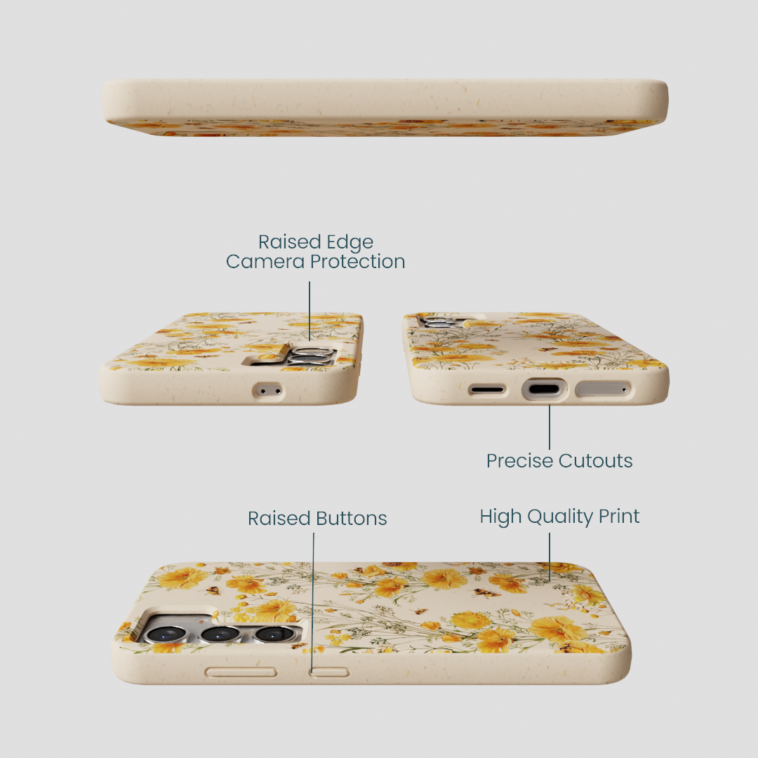 Seashell Vintage Bee Samsung Galaxy S25 Case