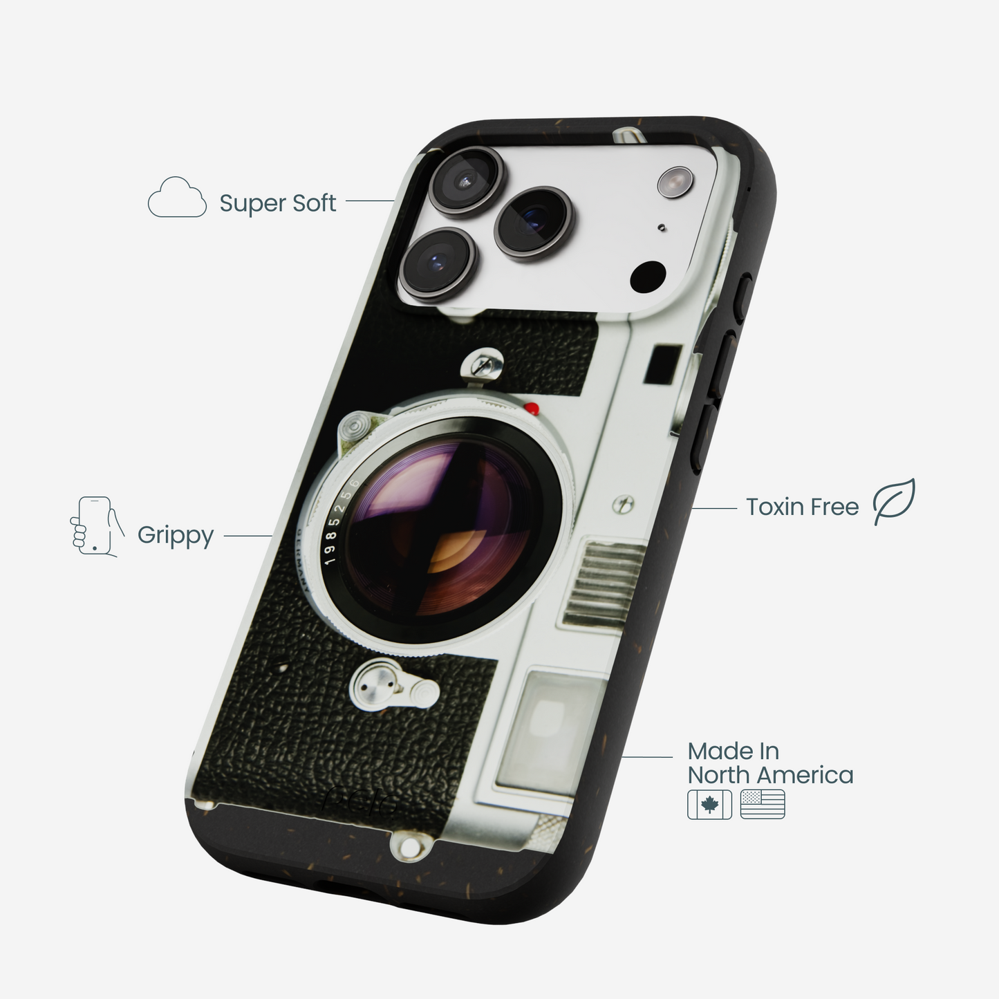 Black Vintage Camera iPhone 17 Pro Case