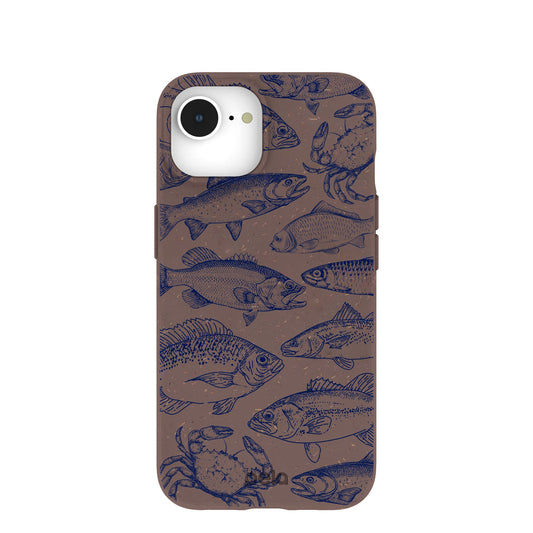 Chocolate Brown Vintage Catch iPhone 16e/17e Case