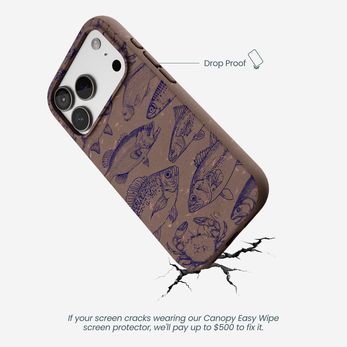 Chocolate Brown Vintage Catch iPhone 17 Pro Case