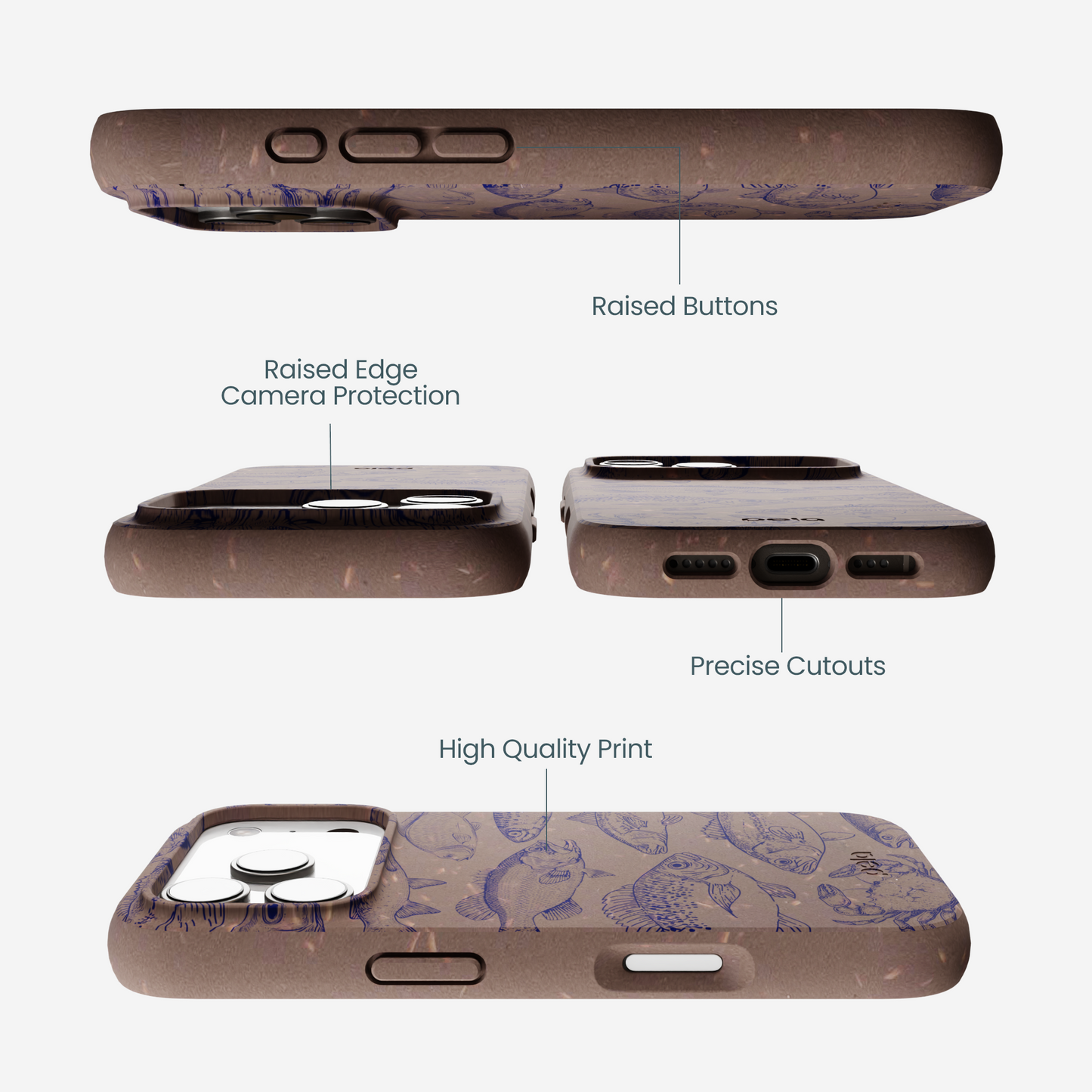 Chocolate Brown Vintage Catch iPhone 17 Pro Case