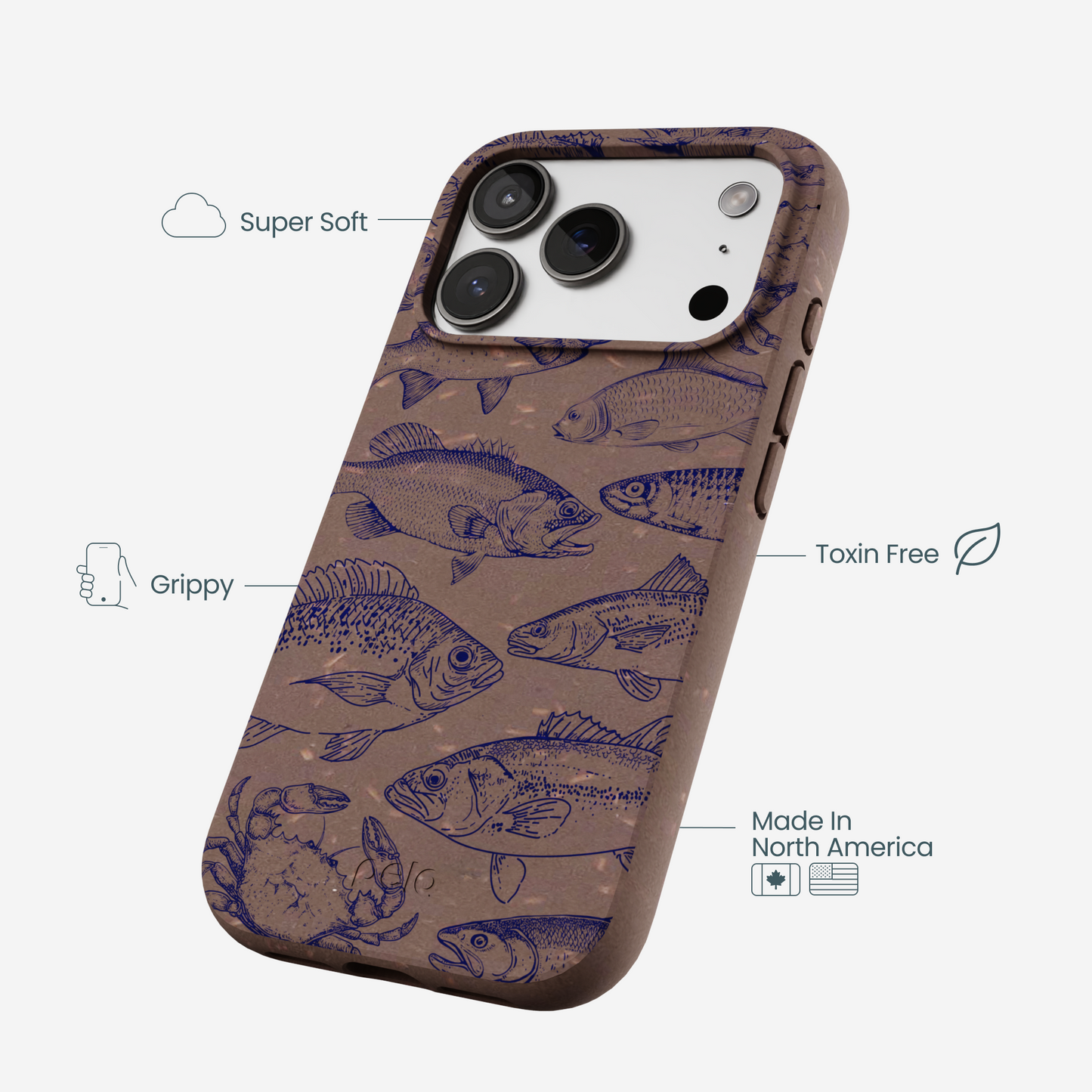 Chocolate Brown Vintage Catch iPhone 17 Pro Case